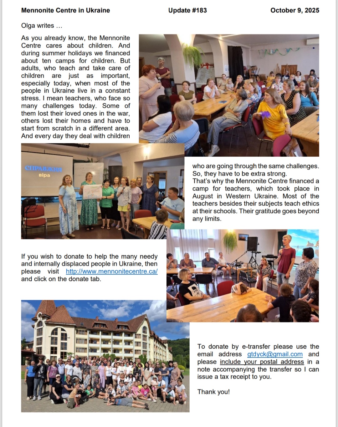 Friends of the Mennonite Centre in Ukraine